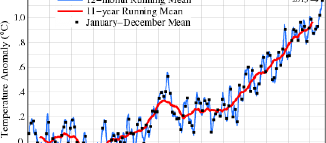 Graph prepared by James Hansen Makiko Sato from data collected by NOAA and NASA.
