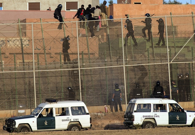 Prison in Melilla Guardia Civil. Credit to: http://www.hrw.org/sites/default/files/media/images/photographs/2014_Spain_MelillaGuardiaCivil.jpg