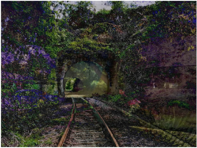 Thaler’s AI system, the “Creativity Machine”, generated this image, titled “A Recent Entrance to Paradise,” in which he sought to claim copyright protection on behalf of the AI. Thaler v. Perlmutter, No. 22-1564 WL 5333236 (F.Supp.3d Aug. 18, 2023).
